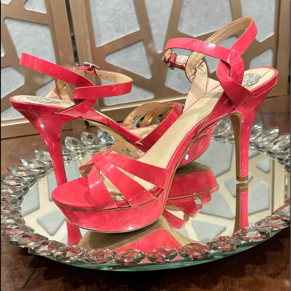 Vince Camino hot pink platform sandals
